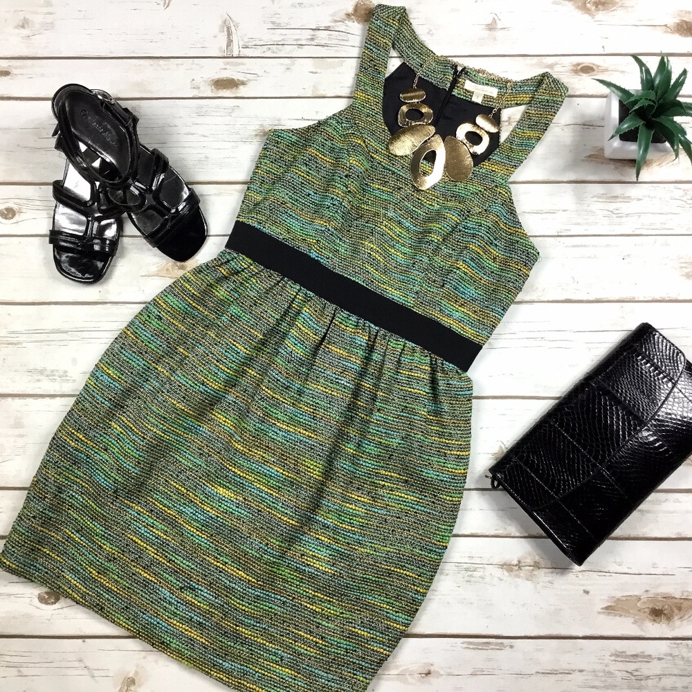 Silk Blend Scoop Neck Cocktail Dress by Shoshanna